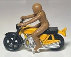 Matchbox Lesney #18 Hondorora Yellow Motorcycle w/Brown Rider