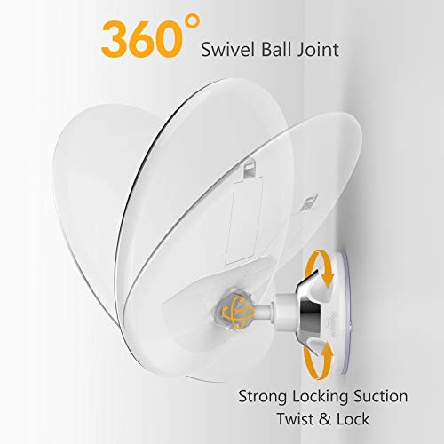 Miroir grossissant 10x et éclairage LED pivotant à 360 degrés - 4