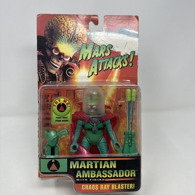 New Sealed Mars Attacks! Martian Ambassador 1996 Trendmasters Chaos Ray Blaster
