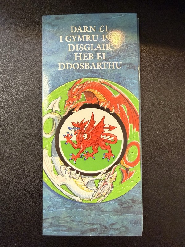1995 SPECIMEN WALES DESIGN £1 B/UNC PACK - NT1708
