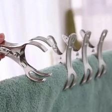 Laundry Clips - Stainless Steel Clothes Pegs for Home Bathroom - 6pcs Set