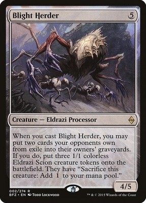 MTG Blight Herder Battle for Zendikar #2 Rare Magic The Gathering