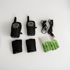    2 Cobra Two Way Walkie Talkies Set - Black CXT345  New Batts  Charge Cords