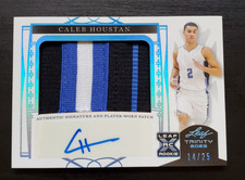 2023 Leaf Trinity Caleb Houstan 3 Color Patch Auto Holo Platinum RC 14/25 Magic