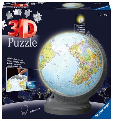 Ravensburger 3D Puzzle 11549 - Globus mit Licht - 540 Teile -  ... 4005556115495