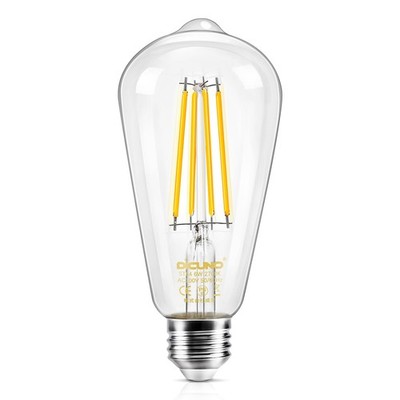 Dicuno Led Bulb, E26 Base, 60W Equivalent, 6W, Warm White (Edison Bulb Style), _