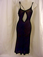 Versus Gianni Versace Sheer Black Evening  Dress Bodycon Straps Cut Outs  38