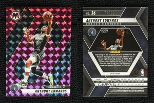 2024-25 Panini Mosaic Purple Mosaic Prizm /99 Anthony Edwards #36