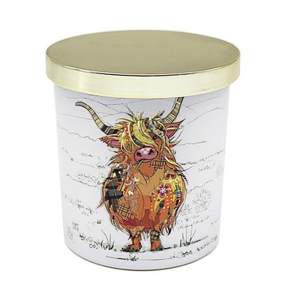 Duftkerze Kaschmir & Seide Käfer Kunst Hamish Highland Kuh handgegossen Aroma