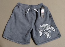 Las Vegas Raiders Girls size 10/12 Cotton Polyester Gray Sweat Shorts Drawstring