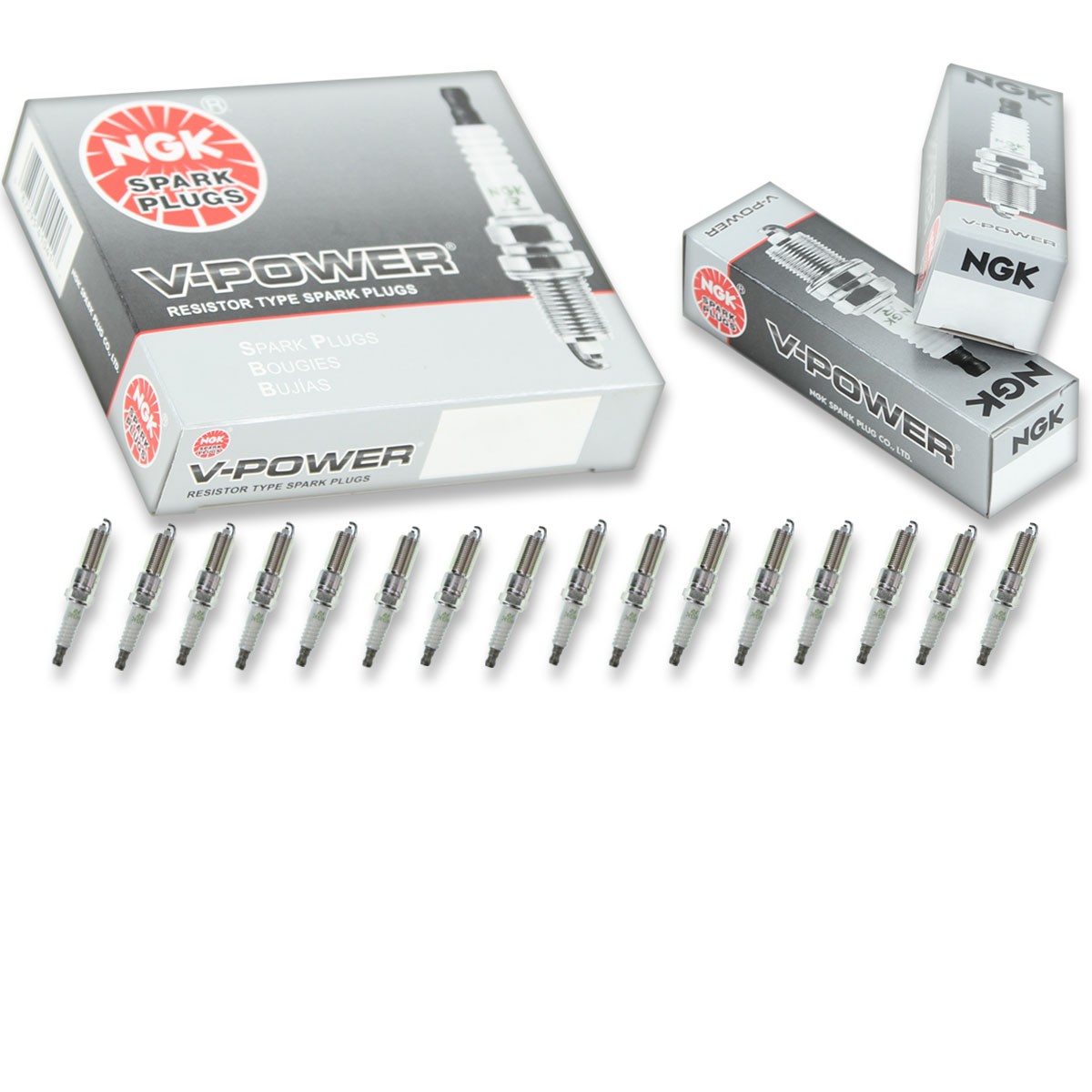 16 pcs NGK V-Power Spark Plugs for 2003-2008 Dodge Ram 1500 5.7L V8 5.7L - mh