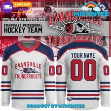 Personalized Evansville Thunderbolts SPHL Team 2025/26 Hockey Shirt All Printed