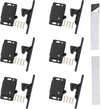 RV Drawer Latches and Catches, Eurizen 6 Pack Cabinet Door Black 