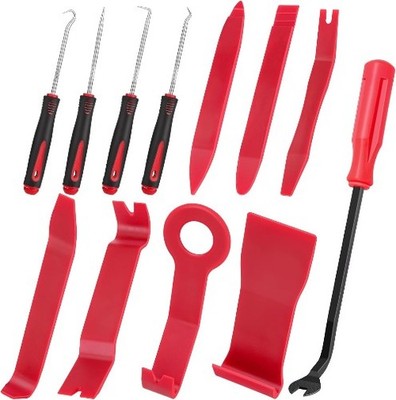 Auto Trim Removal Tool Set, Plastic Pry Tool Kit, Prying Tool, Car  Color: Red