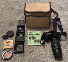 Canon EOS Rebel X S 35mm Film Camera w/ 75-300 Lens Bag New Batt/ Accessories