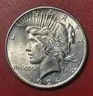 1924 P Peace Silver Dollar, Choice to Gem Uncirculated.