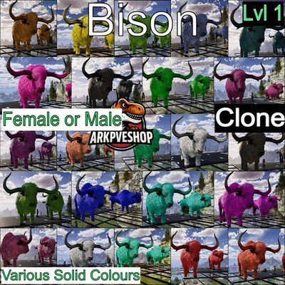 ASA Ark Survival Ascended Pve Bison Level 1 Clone lvl 1