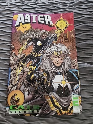 1995 Entity Comics - Aster #1 Chrome Variant Cover (VF/NM) wraparound cover