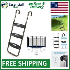 Durable 3-Step Trampoline Ladder for Kids - Anti-Slip Design  High Capacity