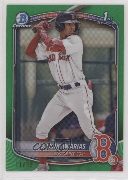2025 Bowman Chrome Prospects Green Refractor 11/99 Franklin Arias #BCP-67 1k9t