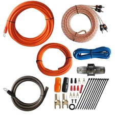 RD True 4 Gauge Car Audio Cable Amp Wiring Kit - 2 Channel Rock Direct CCA Power