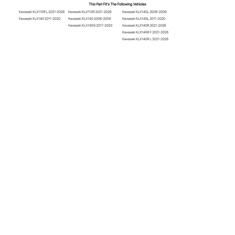 Kit de cambio de aceite Tusk 4 tiempos Kawasaki KPO 10W-40 para Kawasaki KLX140R 2021-2026 Foto 2 de 3