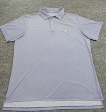 B Draddy Jimmy Sport Performance Polo Men's XL Navy White Stripe Made In USA