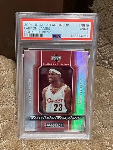 2004 Upper Deck Lebron James PSA 9 Rookie Review Holo All Star Card #RR19 POP 3