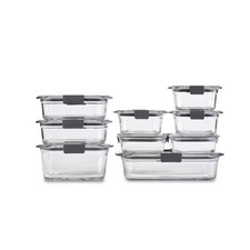 Rubbermaid Brilliance 18pc Glass Food Storage...