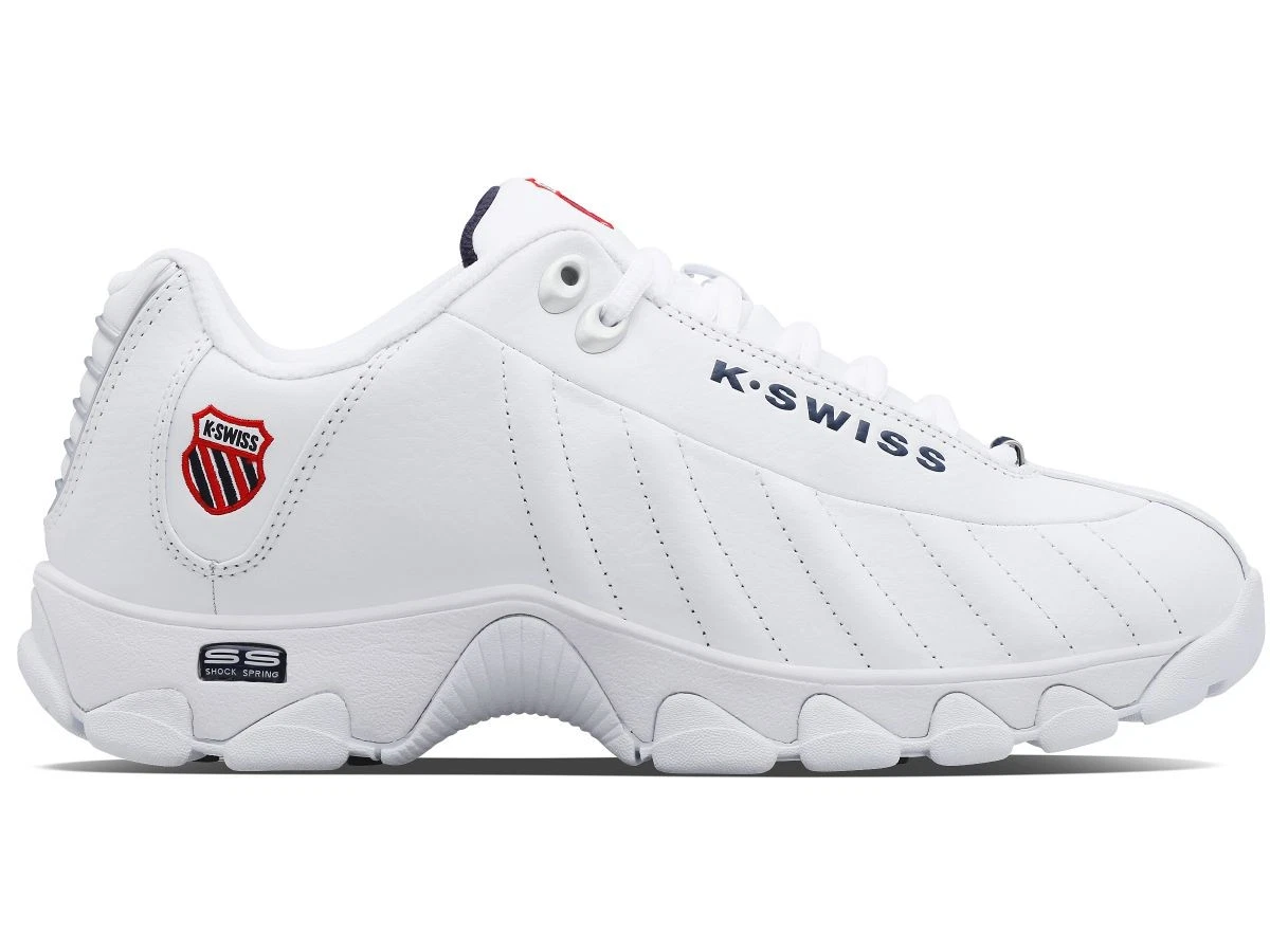 K-Swiss Men's ST329 CMF Sneaker White/Navy/Red - 03426-130, White/Navy/Red