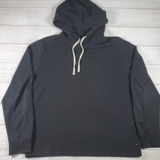 ALLSAINTS Black Drawstrings Hoodie Men's Size Medium Cotton Pullover Stretch