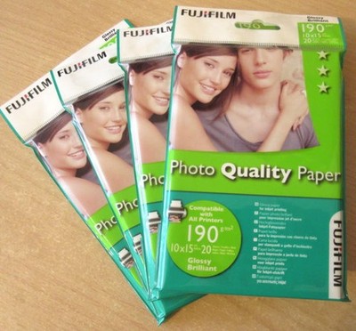 Fotopapier 10 x 15 ( Fujifilm) / 4 x 20 Blatt / 80 Blatt Glossy Briliant