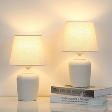 11.8    Small Table Lamps Set of 2 for Bedroom Kid  s Room, Beig