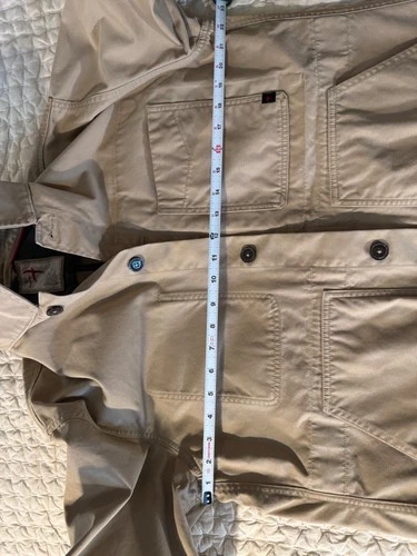 Relwen Chore Coat Men’s L 42 Drill Khaki Canvas Tricot Lined Drawstring Hem image 6