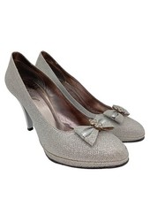 Klassische Pumps Damen Pumps Gr. DE 38 silberfarben Elegant