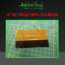 Lot of 10 Felt Edge Vinyl Wrap Application Squeegee Tools 4" - Free Shipping! 