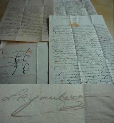Vorphila Frankreich: 4 Briefe PARIS 1822, L.C. JAUBERT an Madame de TOUVOYE - Bild 1 von 4