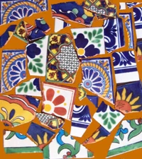 TalaMex 5 Pounds Broken Pieces Talavera Ceramic Tile Mosaic  Mixed All Colors