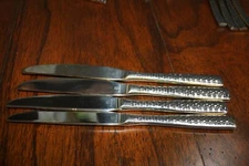 FORTESSA STAINLESS FLATWARE 18/10 "LUCCA FACETED" (3) DINNER KNIVES 10"