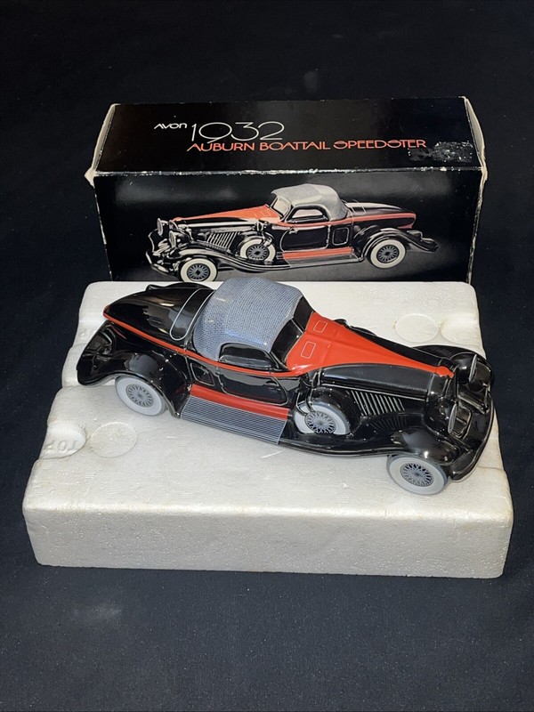 Vintage AVON 1932 Auburn Boattail Speedster Ceramic Replica in Original Box 1983