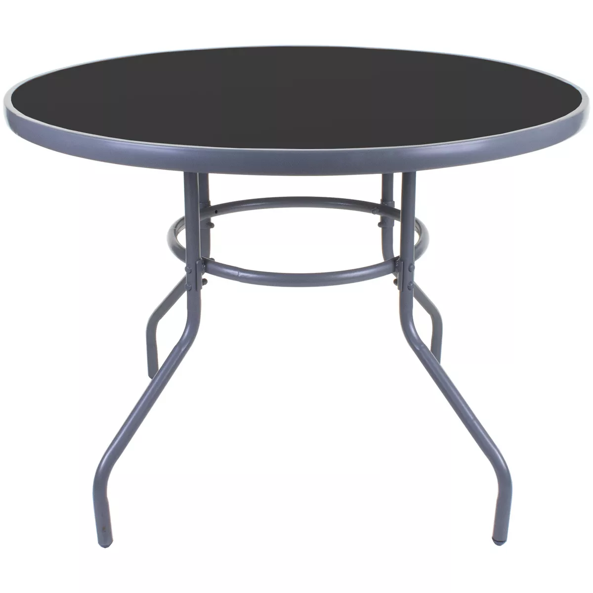 Grey metal patio table outlet