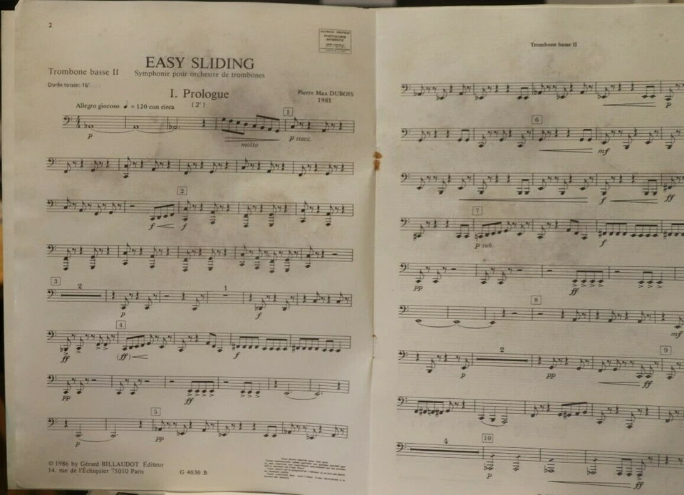 Sexteto de trombón fácil deslizamiento por Pierre Max Dubois dir Jean Douay  Foto 4 de 4