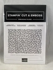 ANIMAL PRINT Embossing Folder Stampin Up Leopard Cheetah A22
