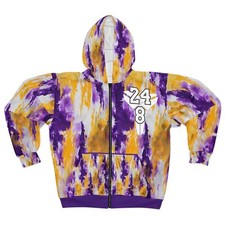 Kobe Bryant Lakers Hoodie Tie Dye Tribute Sweatshirt for Basketball Fans
