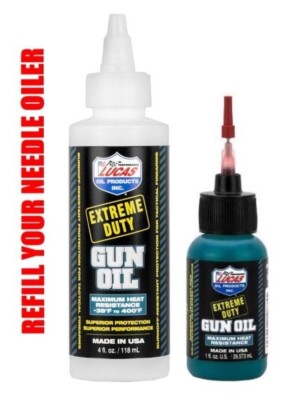 LUCAS Extreme Duty REFILL 4oz Gun Oil 10877 & 1oz Needle Oiler 10875