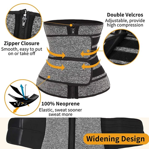 Women Waist Trainer Sauna Neoprene Sweat Belt Tummy Control Gym Yoga Body Shaper - Picture 5 of 14