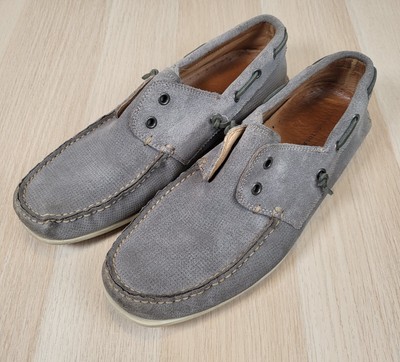 John Varvatos USA mens Slip On Leather loafers/ boat shoes size 11.5 dark grey John varvatos black loafers - Gem main image 3
