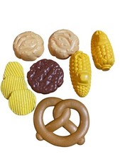 Little Tikes Play Food HAMBURGER Chips Corn on the cob, Pretzel Pretend
