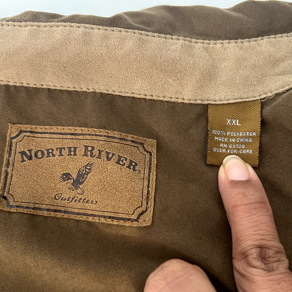 North River Outfitters Para Hombres Talla XXL Marrón Gamuza Western Farmer Vaquero Aire Libre Foto 4 de 4