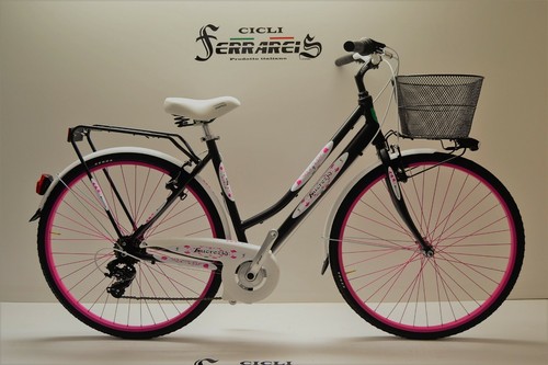 Bicic trekking City bike 28 donna 7v in alluminio nera bici donna  personalizzabi | eBay